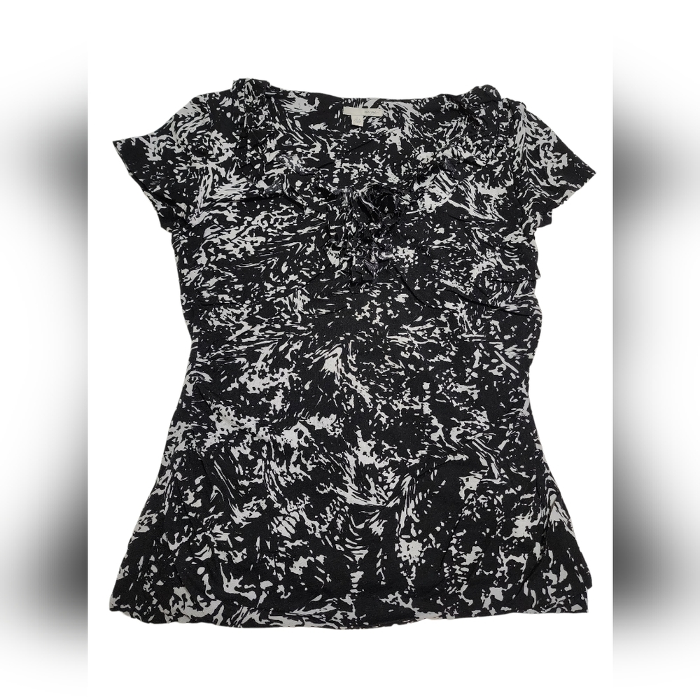 Halogen Abstract Print Blouse, Size M Petite